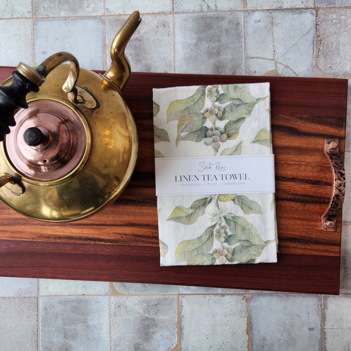 Organic Linen Tea Towel by Sarah Rose