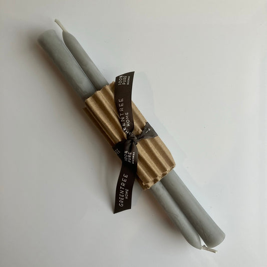 10"  Taper Candles in Grey by Greentree Home Candle