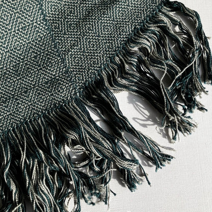 Table Runner in Gray and Green by Kristina Nichols