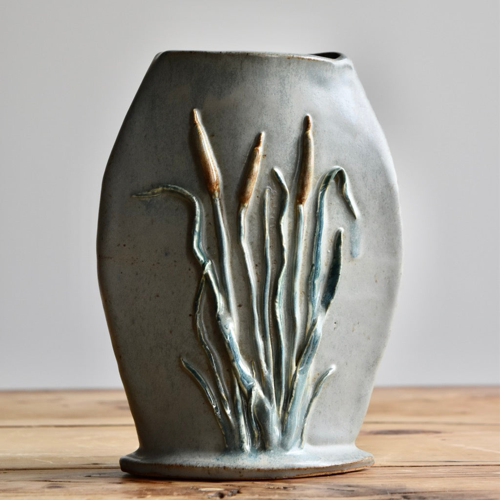 Cattail Vase by Jan Toscano