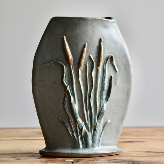 Cattail Vase by Jan Toscano