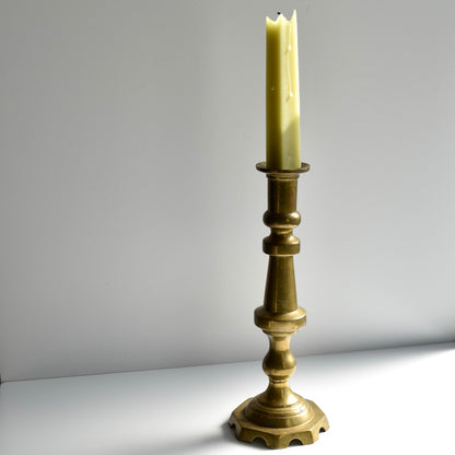 Found 18th Century Style Brass Candlestick