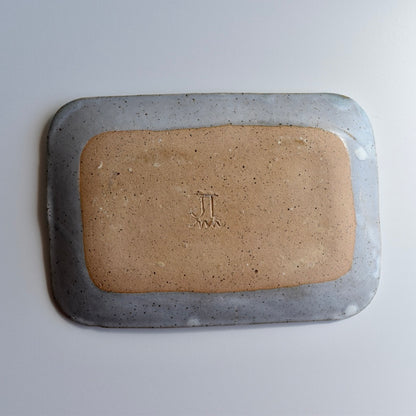 Small Light Blue Birch Dish by Jan Toscano