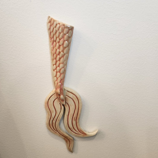 Mermaid Tale Wall Vase in Pink by Sky Mage