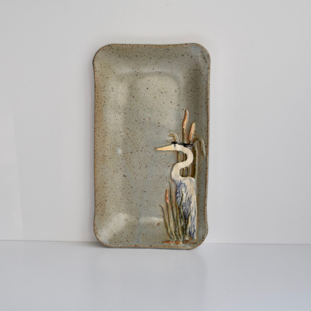 Medium Heron Dish by Jan Toscano