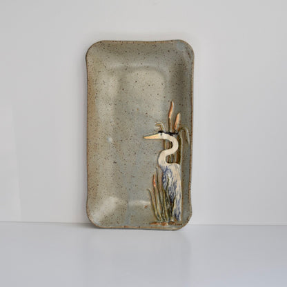 Medium Heron Dish by Jan Toscano