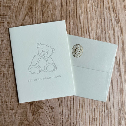 Sending Bear Hugs Greeting Card By Ciarra Claire