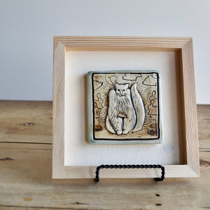 Art Tile - The Cat #2 by Otis Pottery