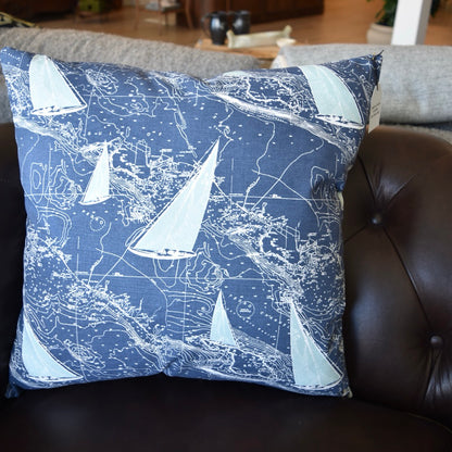 Hildegard Coastal Throw Pillow by Dahlia & Grace