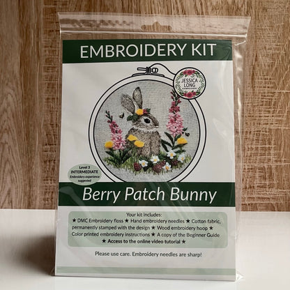 Berry Patch Bunny Embroidery Kit By Jessica Long Embroidery