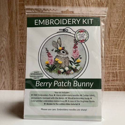 Berry Patch Bunny Embroidery Kit By Jessica Long Embroidery