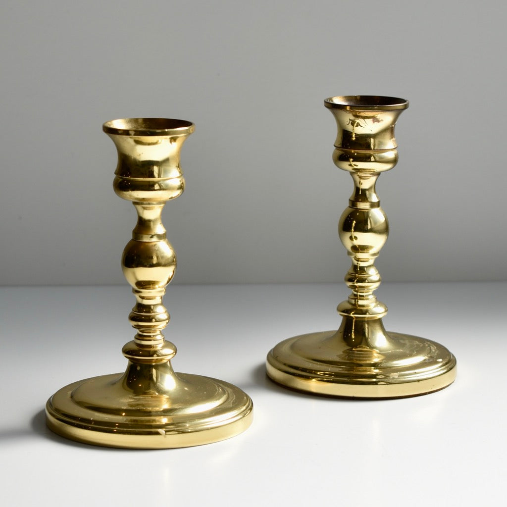 Found Baldwin Brass Candlestick Pair