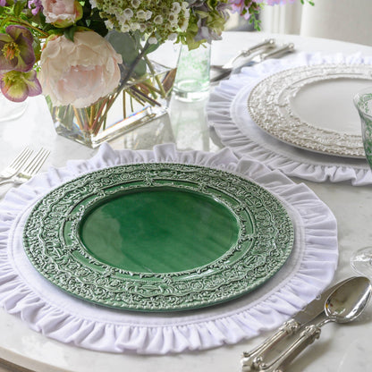 Renaissance Italian Green Charger by Arte Italica & Crown Linen Designs