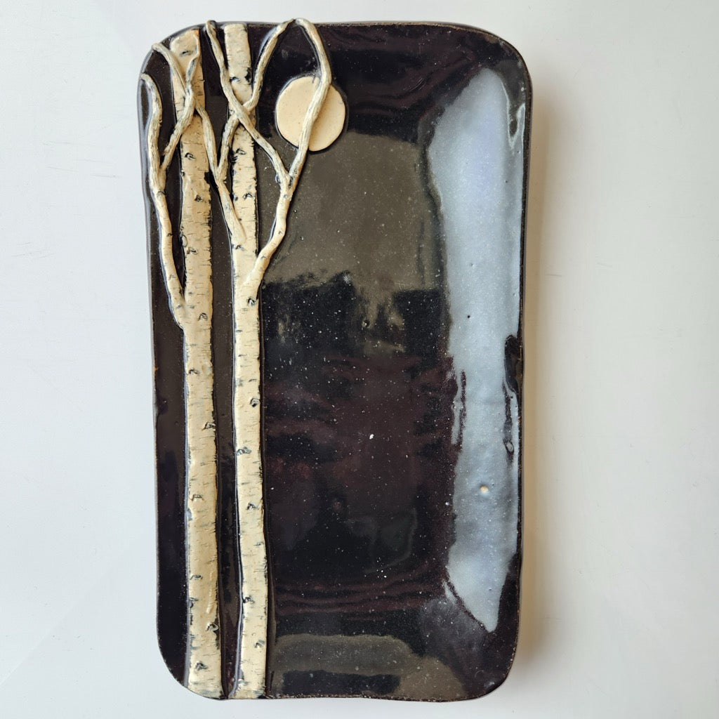 Medium Black Birch Dish by Jan Toscano