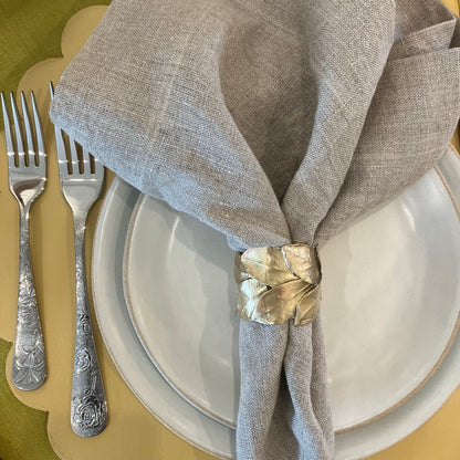 Bay Leaf Napkin Rings By Michael Michaud (Set of 4)