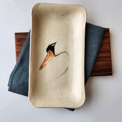 Medium Swan Dish by Jan Toscano