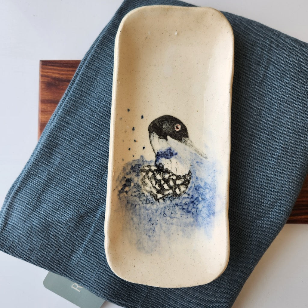 Extra Small Loon Dish by Jan Toscano