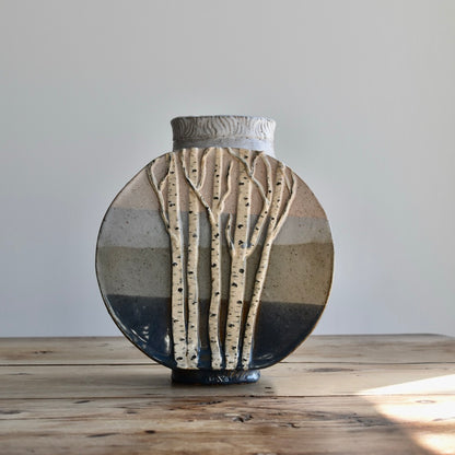 Circle Birch Vase by Jan Toscano