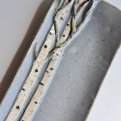 Extra Small Light Blue Birch Dish by Jan Toscano