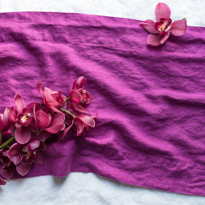 Orchid 8 Foot Table Runner in European Linen by Rough Linen