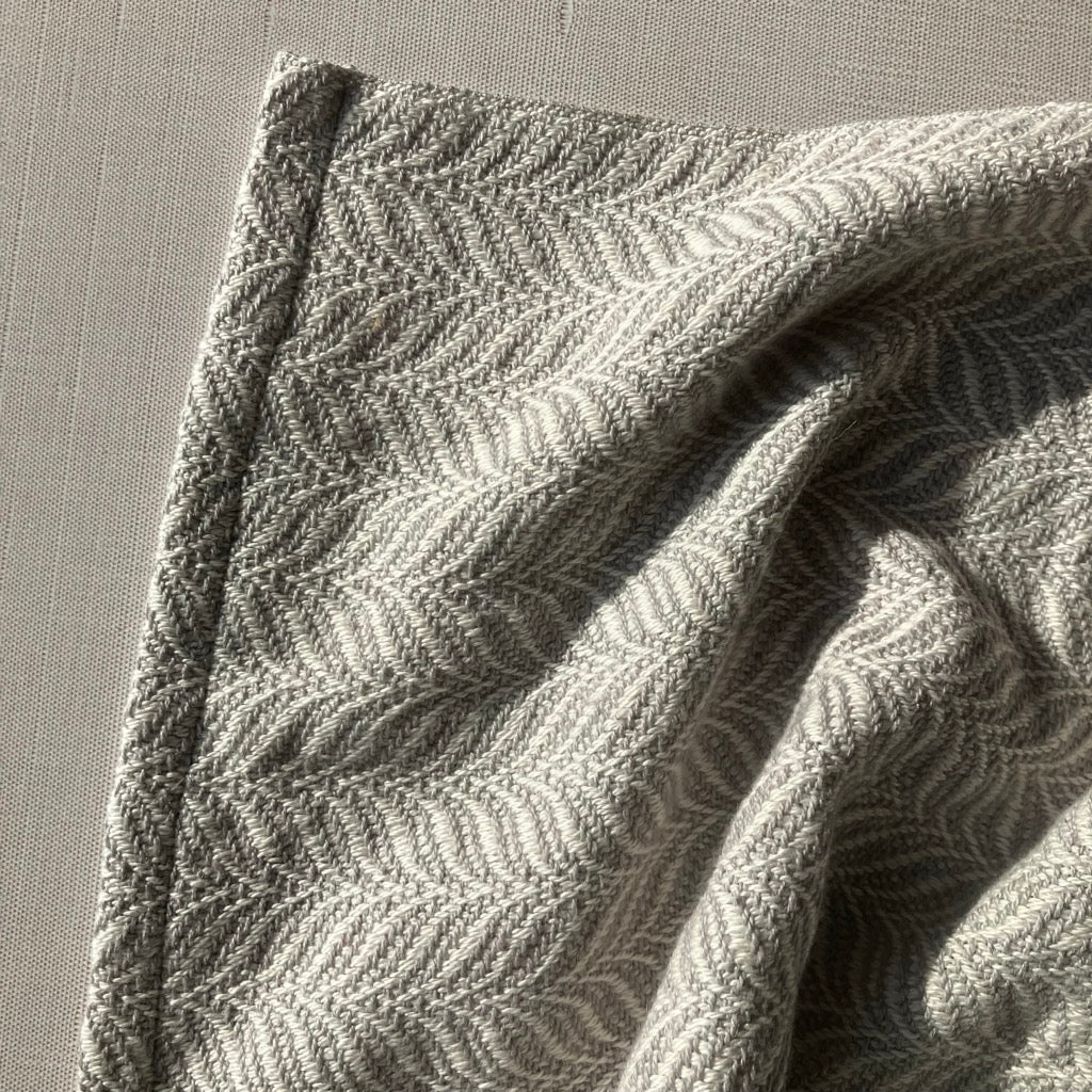 Cotton Tea Towel / Hand Towel Gray and White by Kristina Nichols