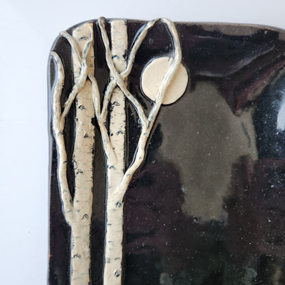 Medium Black Birch Dish by Jan Toscano