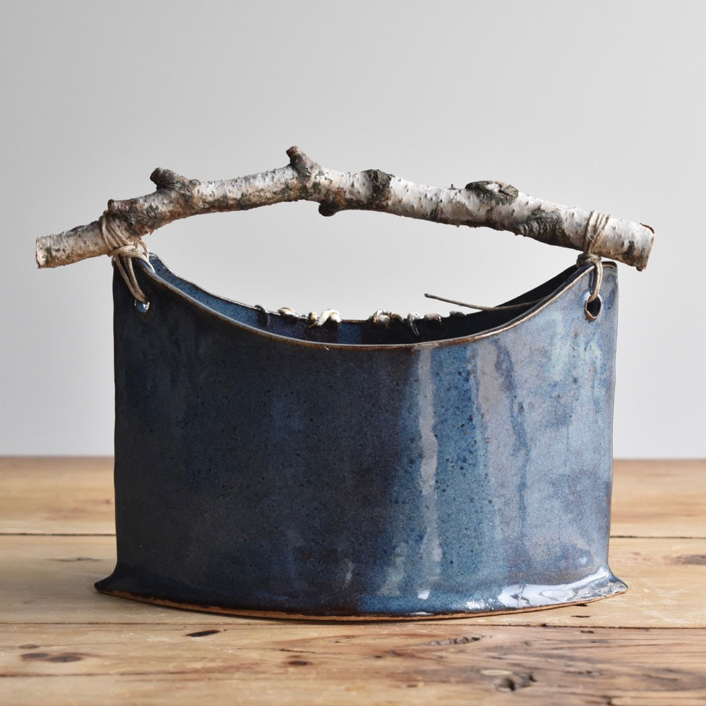 Blue Birch Basket by Jan Toscano