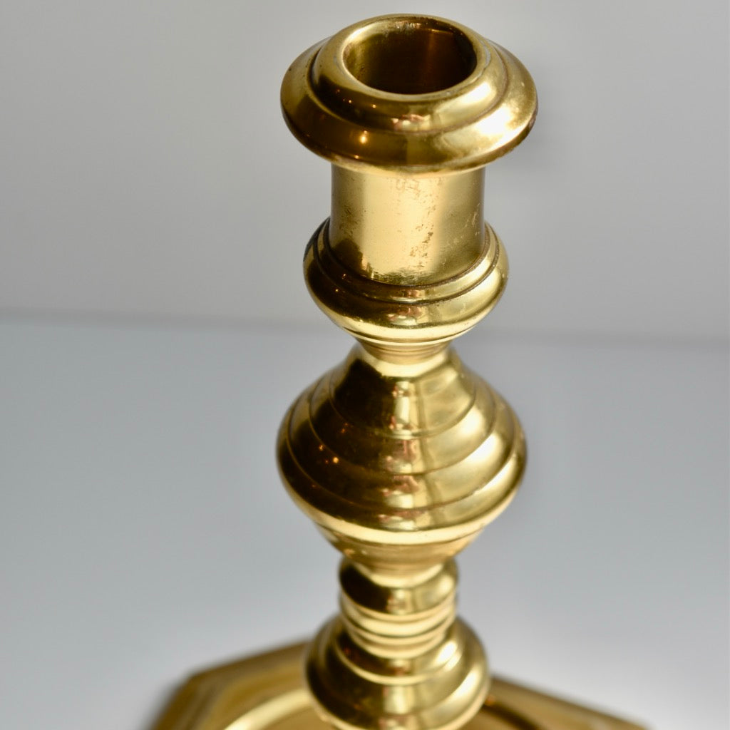 Found Late 20th Century Style Brass Candlestick