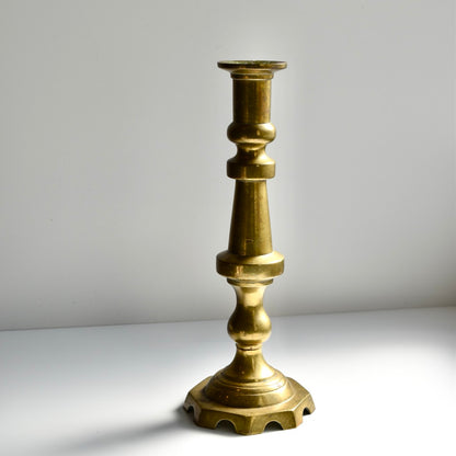 Found 18th Century Style Brass Candlestick