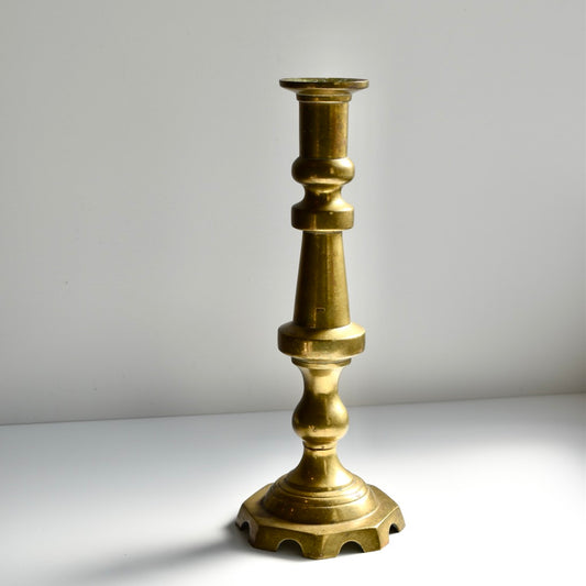 Found 18th Century Style Brass Candlestick