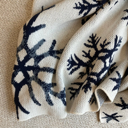 Nordic Snowflakes Throw Blanket by In2Green