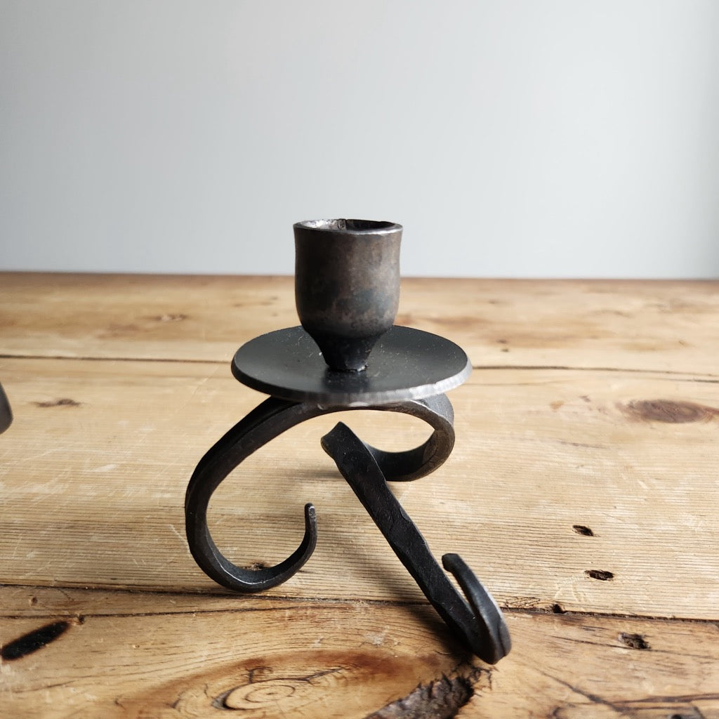 5” Sculpture Ball Taper Candle Holder by Blackthorne Forge