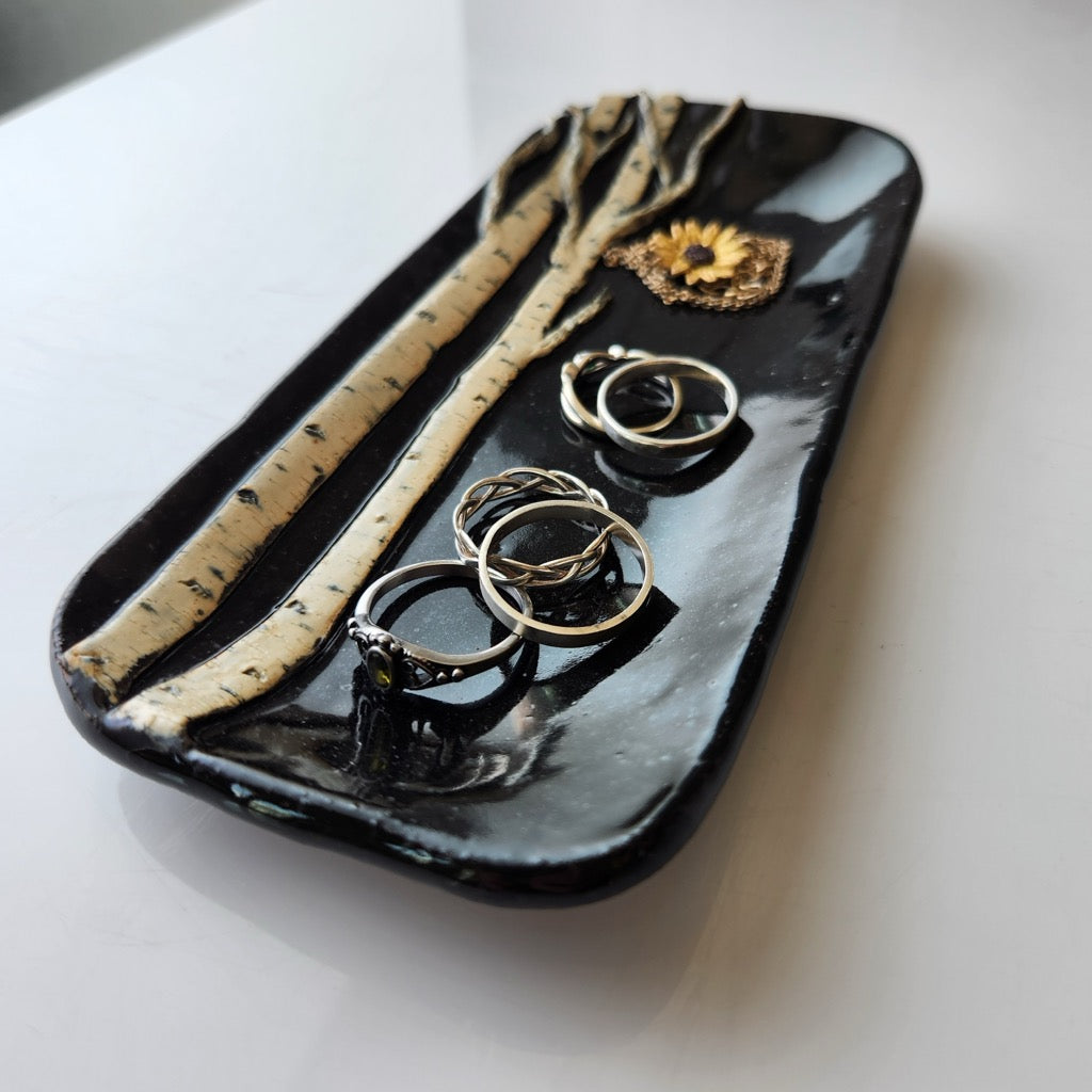 Extra Small Black Birch Dish by Jan Toscano