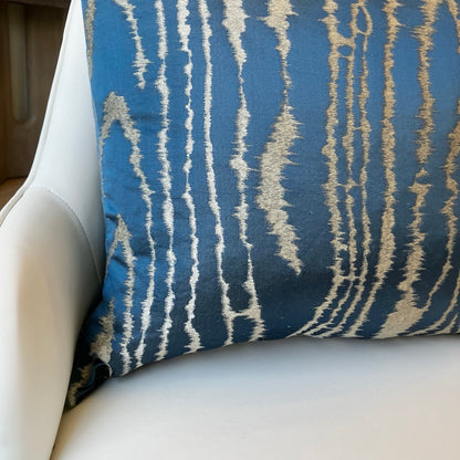 Midnight Faux Bois Pillow by Schumacher