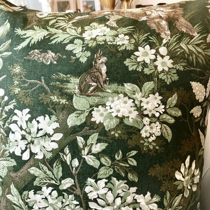 Hound Meadow Throw Pillow by Schumacher