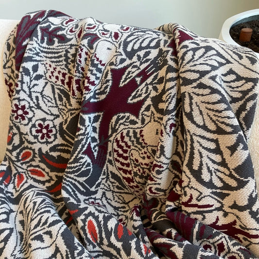 William Morris Dove and Rose Throw Blanket by In2Green