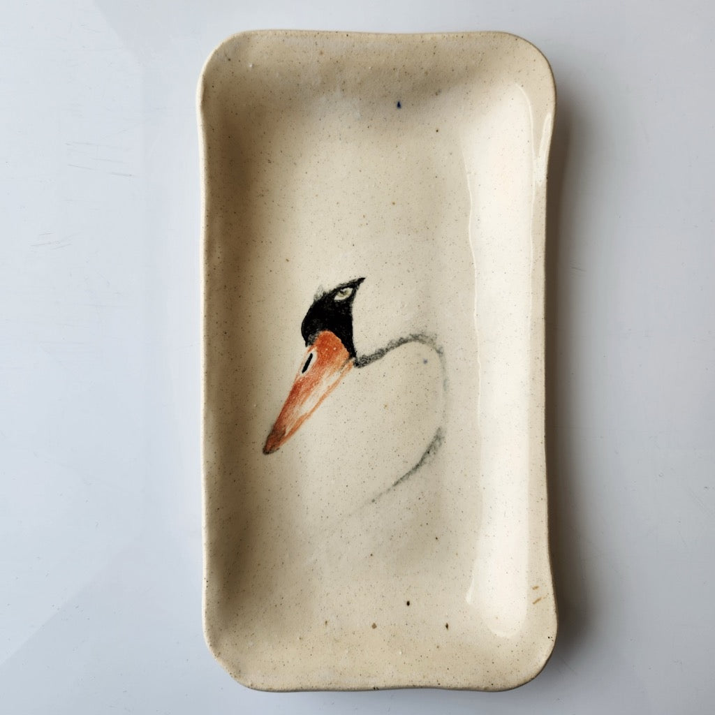 Medium Swan Dish by Jan Toscano