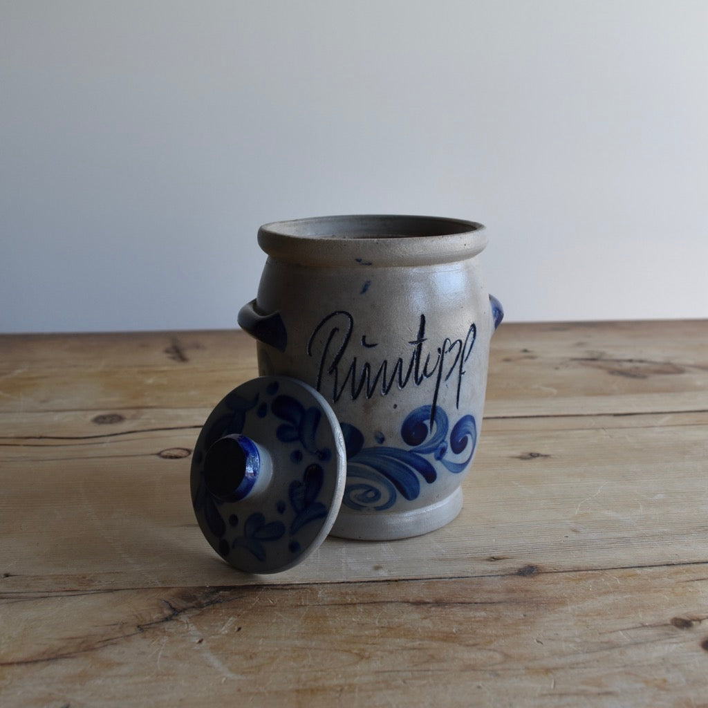 Gray and Blue German Pot