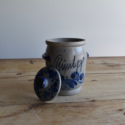 Gray and Blue German Pot