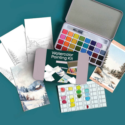 Midwinter Forest Watercolor Painting Kit by Cate Paper Co.