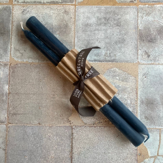 10"  Taper Candles in Blue Slate by Greentree Home Candle
