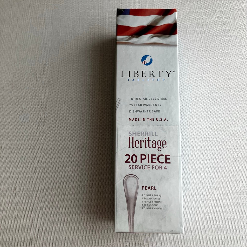 20 Piece Flatware Set in Pearl by Liberty Tabletop