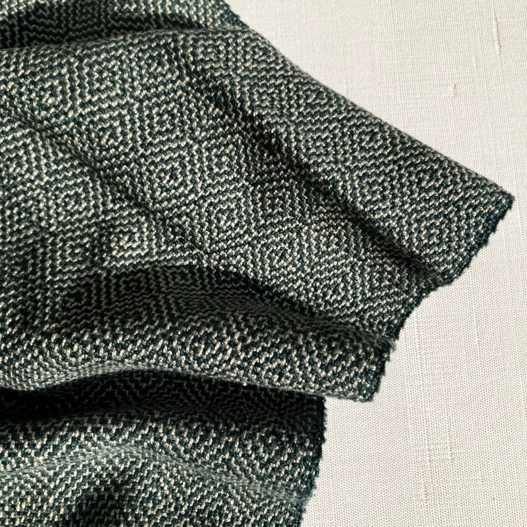 Table Runner in Gray and Green by Kristina Nichols