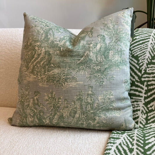 Marleigh Toile Throw Pillow by Dahlia & Grace