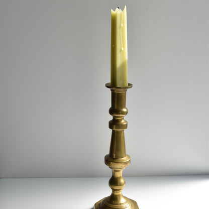 Found 18th Century Style Brass Candlestick