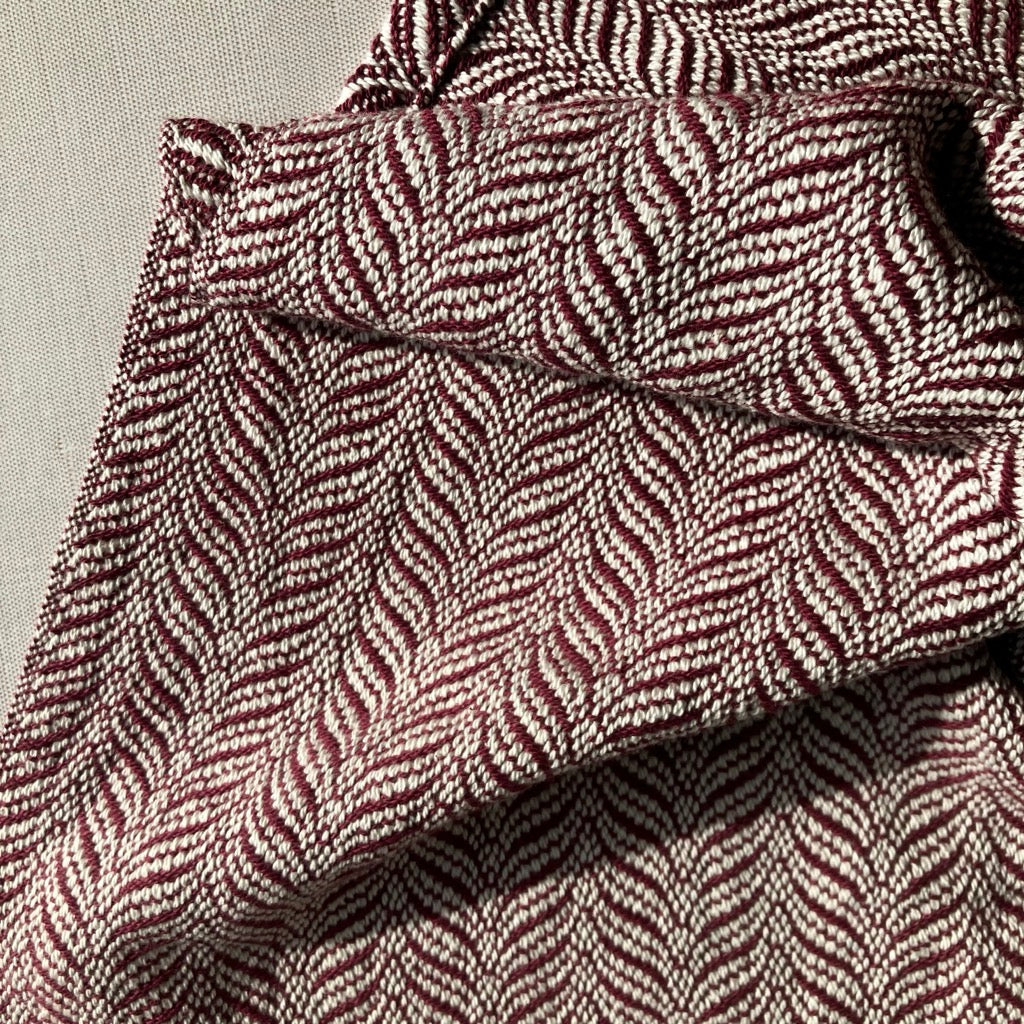 Cotton Tea Towel / Hand Towel in Raspberry by Kristina Nichols