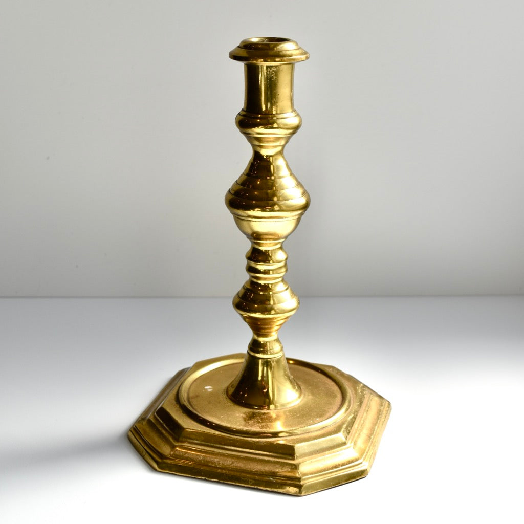 Found Late 20th Century Style Brass Candlestick
