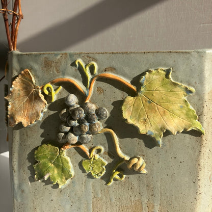 Wild Grape Basket with Vine Handle by Jan Toscano