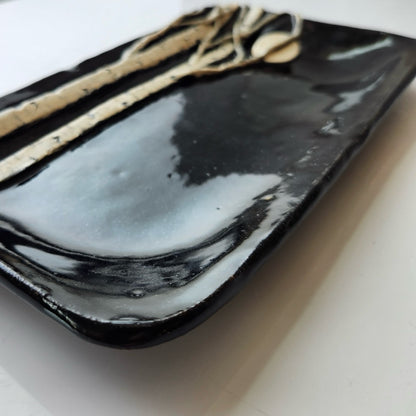 Medium Black Birch Dish by Jan Toscano