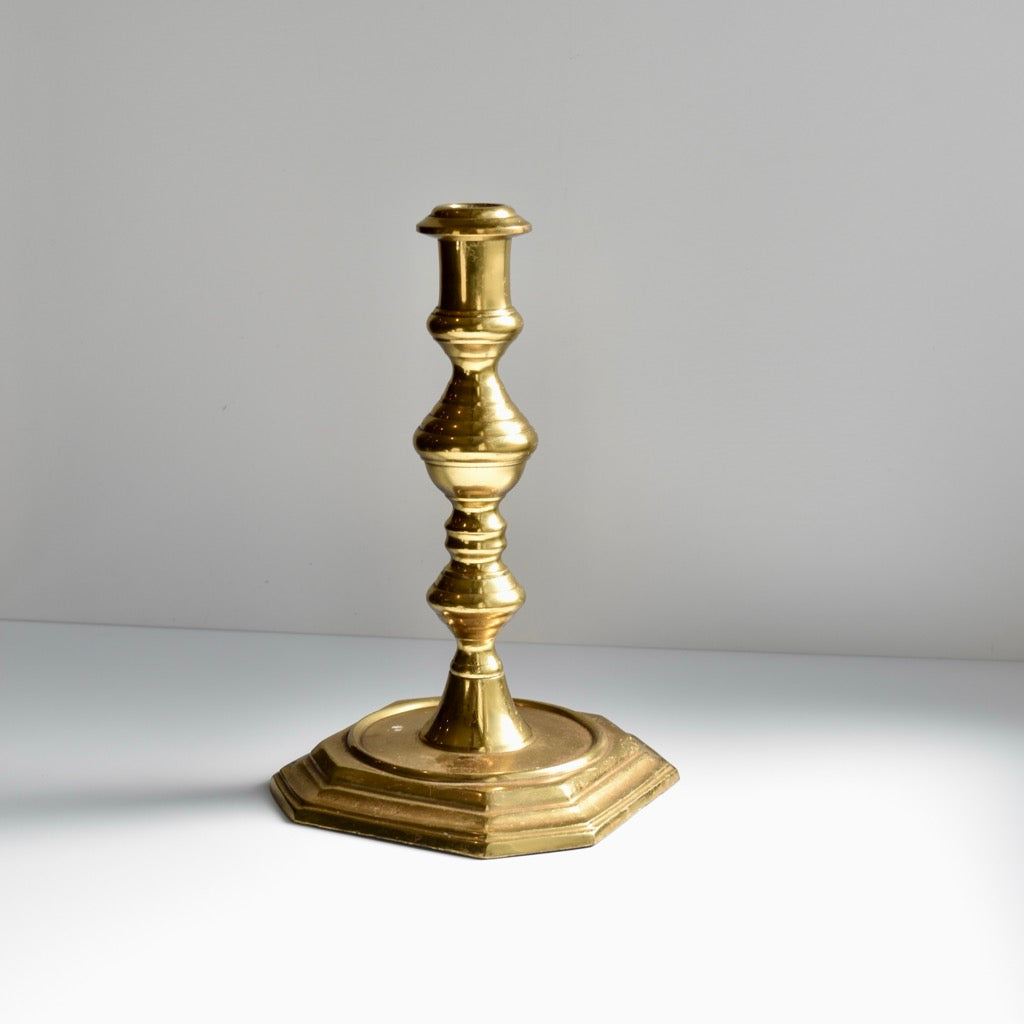 Found Late 20th Century Style Brass Candlestick